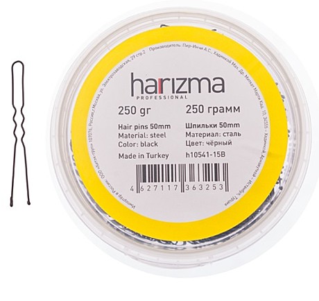 Harizma Шпильки 50 мм волна 250 гр черные