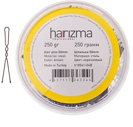 Harizma Шпильки 50 мм волна 250 гр коричневые